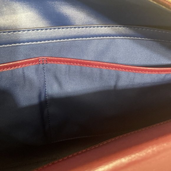 Tory Burch Women's Parker Tote Bag Imperial Garnet/Midnight Swim 37169 639 - Picture 9 of 15